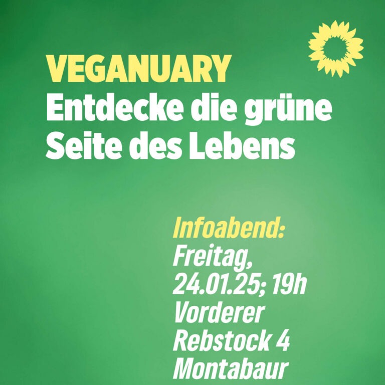 BÜNDNIS 90/DIE GRÜNEN informieren über den VEGANUARY: Chancen und Perspektiven einer pflanzenbasierten Ernährung
